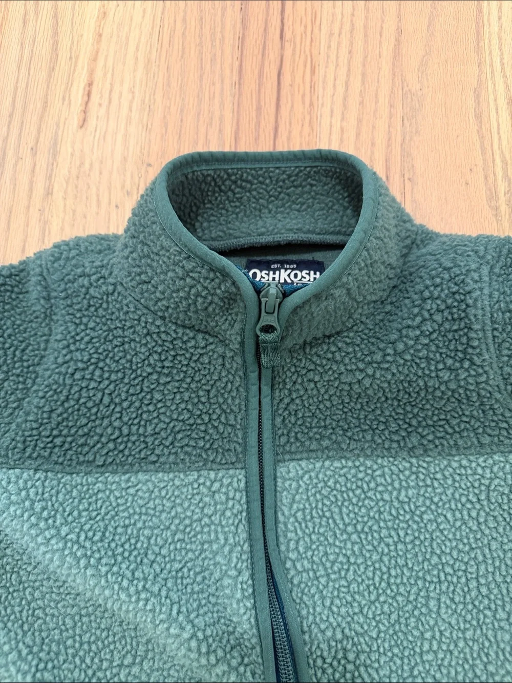OshKosh B’gosh Sherpa Fleece Jacket 4T Colorblock Green